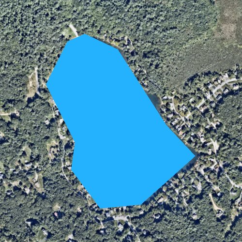 Fly fishing map for Forest Lake, Massachusetts