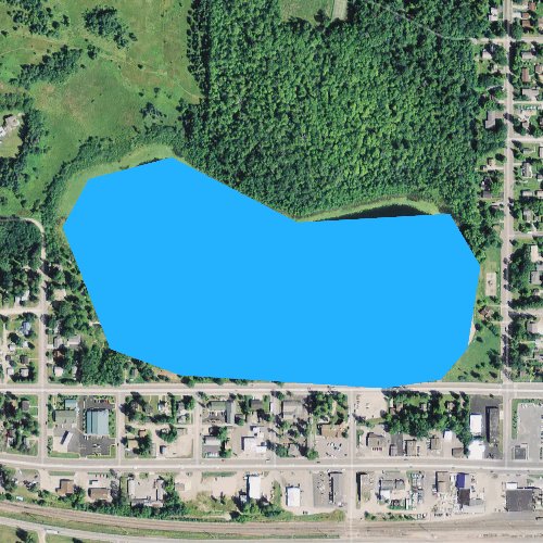 Fly fishing map for Forest Lake, Minnesota