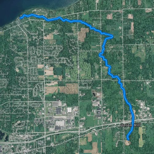 Fly fishing map for Fourmile Creek, New York