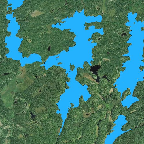 Fly fishing map for Fourtown Lake, Minnesota