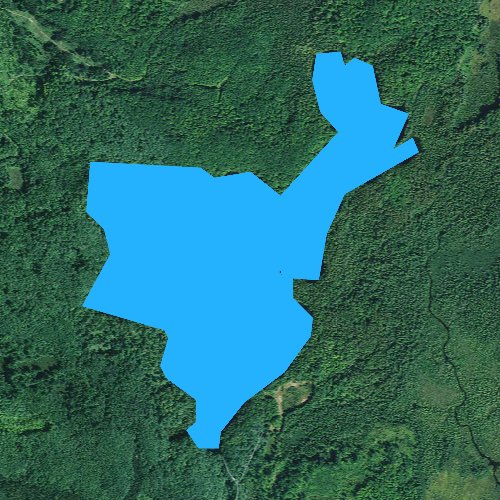 Fly fishing map for Frank Lake, Wisconsin