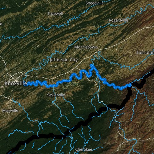 French Broad River Map French Broad River, Tennessee Fishing Report