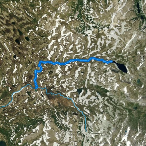 Fly fishing map for Funnel Creek, Alaska