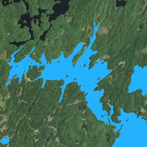 Fly fishing map for Gabbro Lake, Minnesota