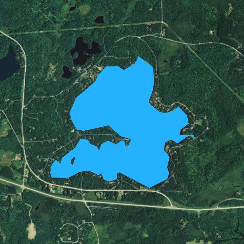 Fly fishing map for George Lake, Wisconsin