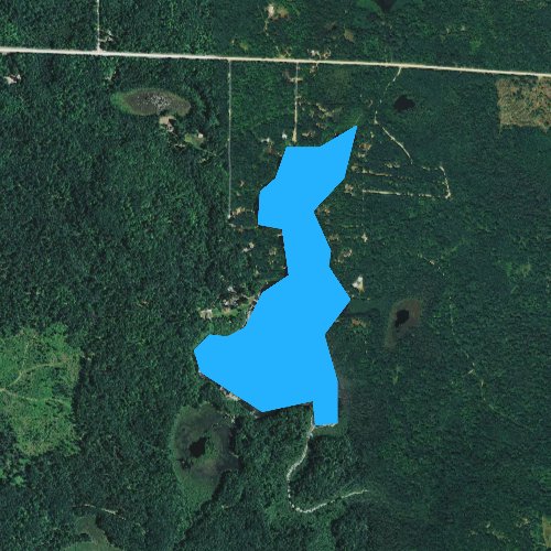 Fly fishing map for Glen Lake, Wisconsin