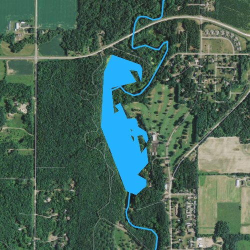 Fly fishing map for Glen Lock Lake, Wisconsin