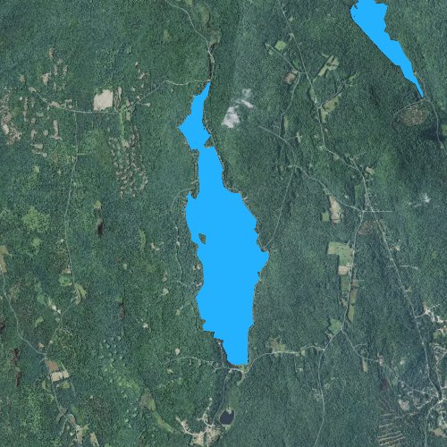 Fly fishing map for Goose Pond, New Hampshire