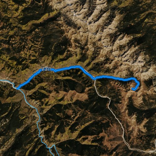 Fly fishing map for Gore Creek, Colorado