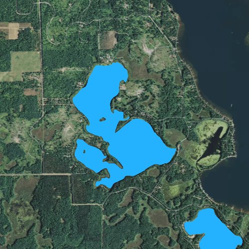 Fly fishing map for Green Lake: Burnett, Wisconsin