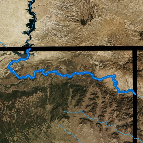 Fly fishing map for Green River: Upper, Utah