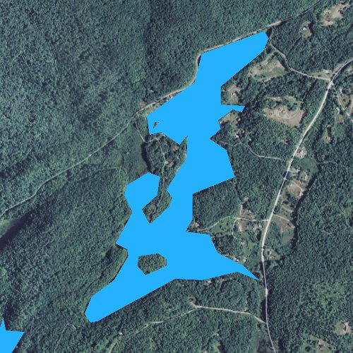 Fly fishing map for Greenwood Lake, Vermont