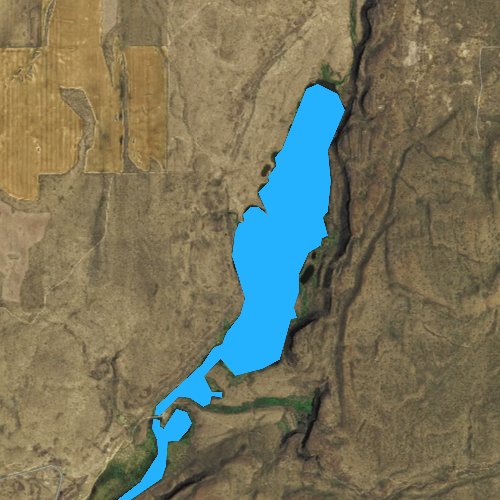 Fly fishing map for Grimes Lake, Washington