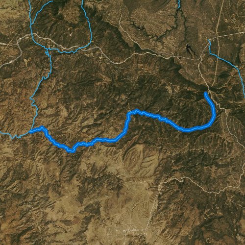 Fly fishing map for Haigler Creek, Arizona