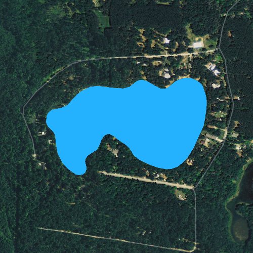 Fly fishing map for Halfmoon Lake: Oconto, Wisconsin