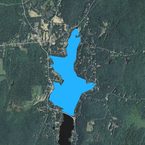Fly fishing map for Hamilton Reservoir, Massachusetts