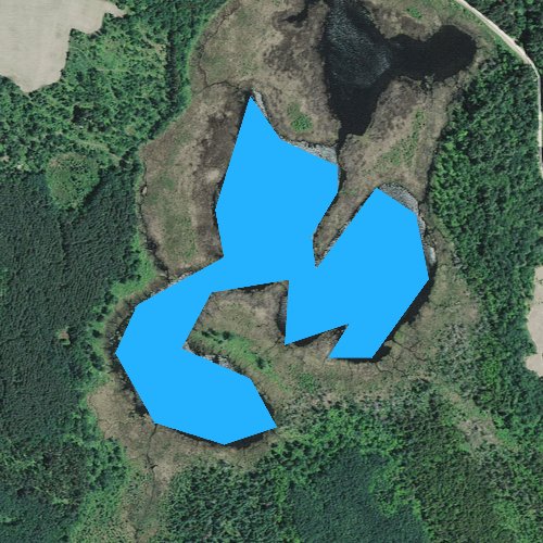 Fly fishing map for Hanson Lakes, Minnesota