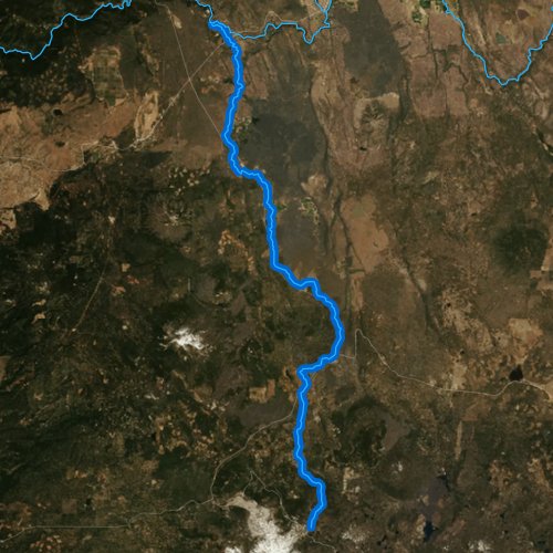 Fly fishing map for Hat Creek, California