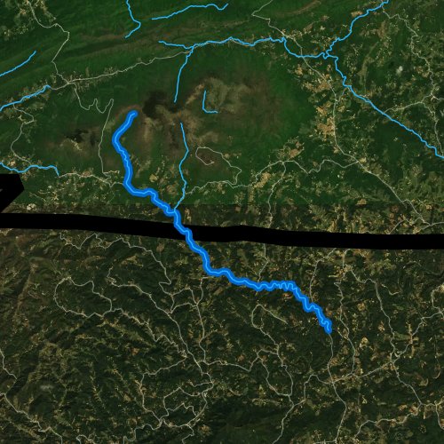Fly fishing map for Helton Creek, Virginia
