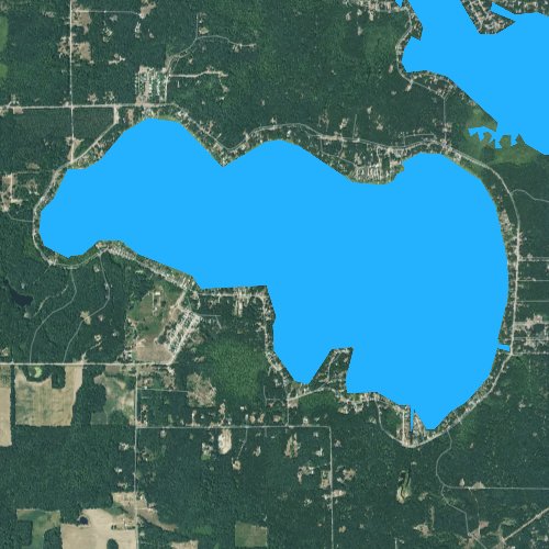 Fly fishing map for Hess Lake, Michigan