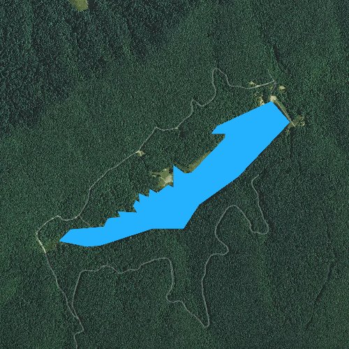 Fly fishing map for Hidden Valley Lake, Virginia