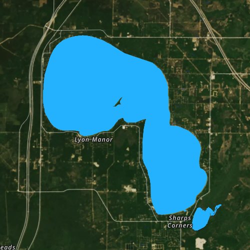 Higgins Lake Depth Map