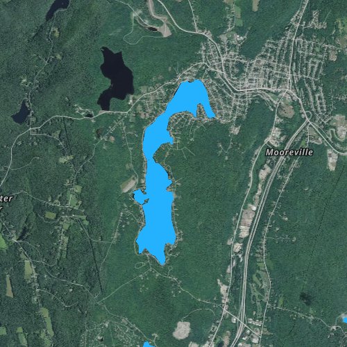 Fly fishing map for Highland Lake, Connecticut