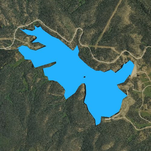 Fly fishing map for Hog Park Reservoir, Wyoming