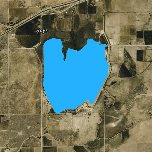 Fly fishing map for Holbrook Reservoir, Colorado