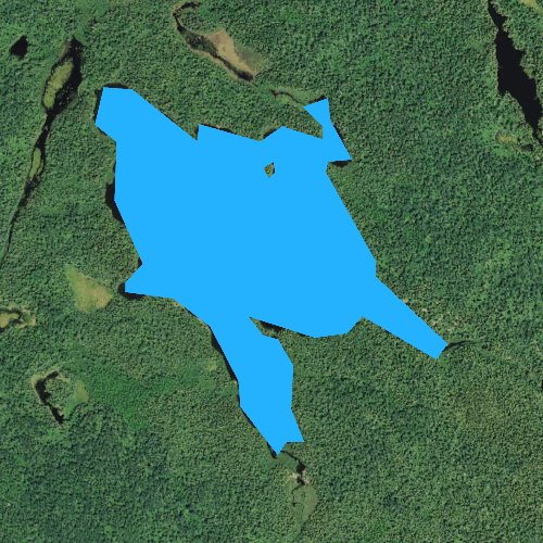 Fly fishing map for Hub Lake, Minnesota