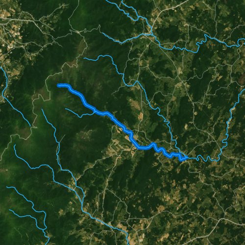 Fly fishing map for Hughes River, Virginia