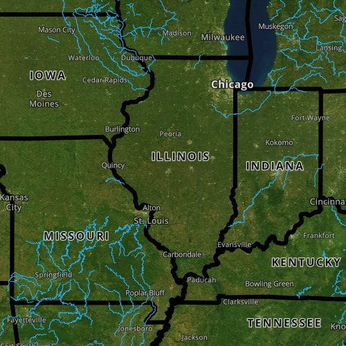 Fly fishing report and map for Illinois.