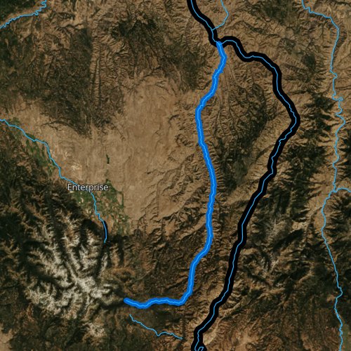Fly fishing map for Imnaha River, Oregon