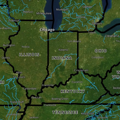 Fly fishing report and map for Indiana.