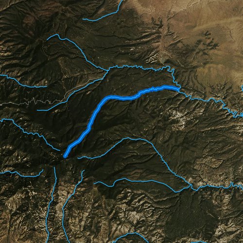 Fly fishing map for Iron Creek, New Mexico