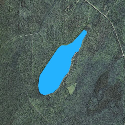 Fly fishing map for James Lake, Michigan