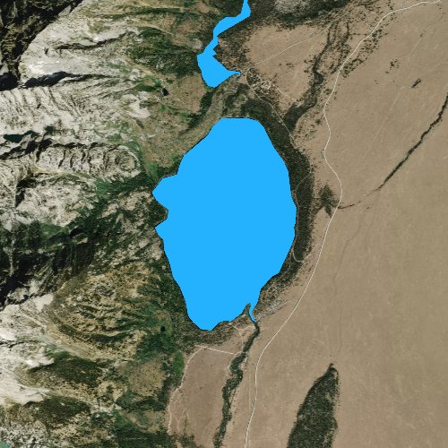 Fly fishing map for Jenny Lake, Wyoming