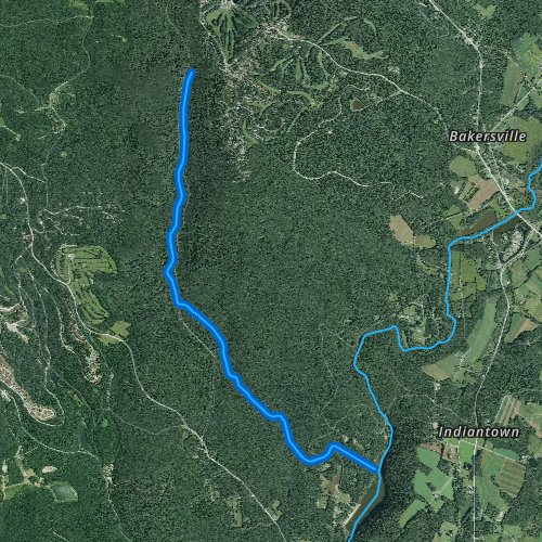 Fly fishing map for Jones Mill Run, Pennsylvania