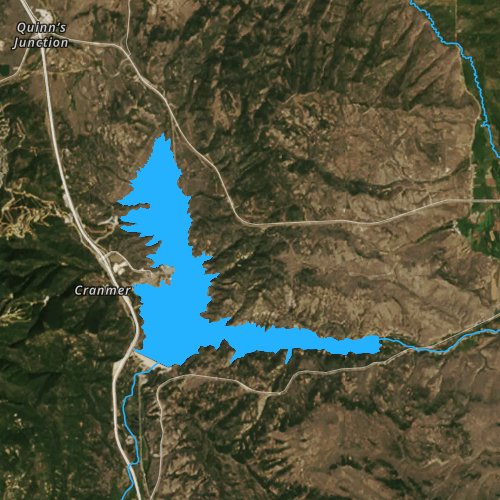 Fly fishing map for Jordanelle Reservoir, Utah