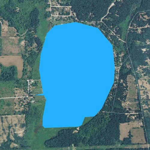 Fly fishing map for Joslin Lake, Michigan