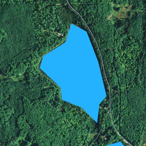 Fly fishing map for Joyce Lake, Wisconsin