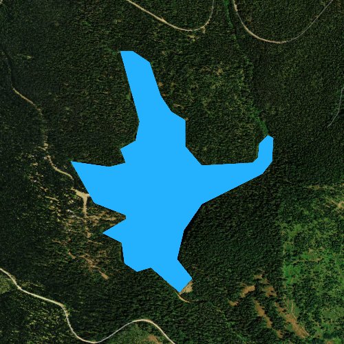 Fly fishing map for Jubilee Lake, Oregon