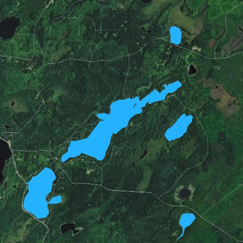 Fly fishing map for Julia Lake, Wisconsin