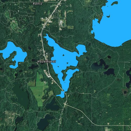 Fly fishing map for Katherine Lake, Wisconsin