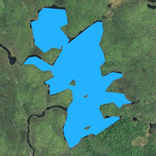 Fly fishing map for Kawasachong Lake, Minnesota
