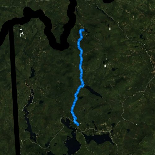 Fly fishing map for Kennebago River, Maine