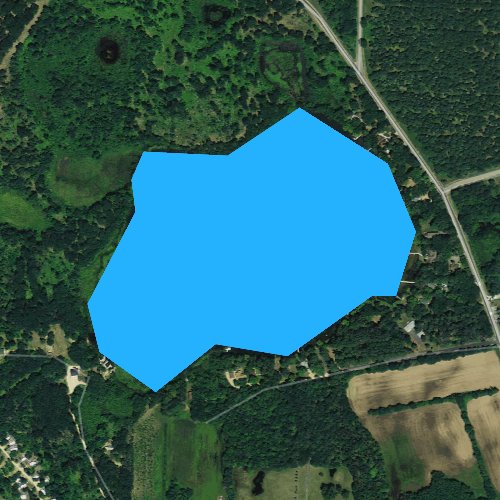 Fly fishing map for Kilby Lake, Wisconsin