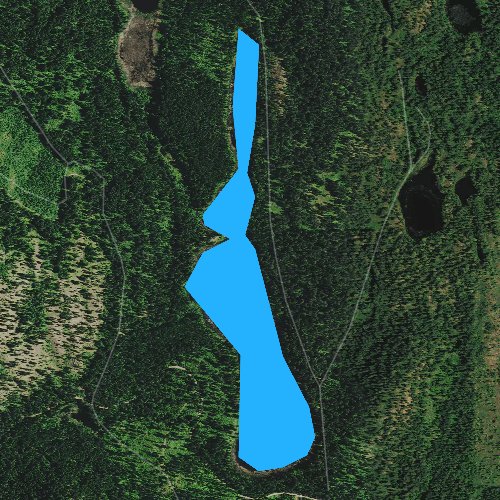 Fly fishing map for La Fleur Lake, Washington