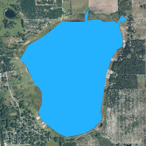 Fly fishing map for Lake Annie, Florida