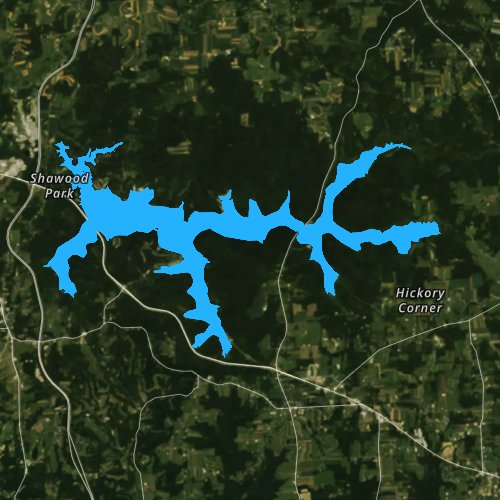 Fly fishing map for Lake Arthur, Pennsylvania